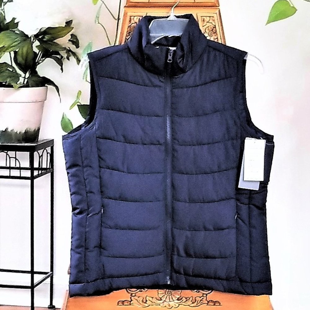 Quilted Vest Woman's M Navy Blue River & Rose NWT